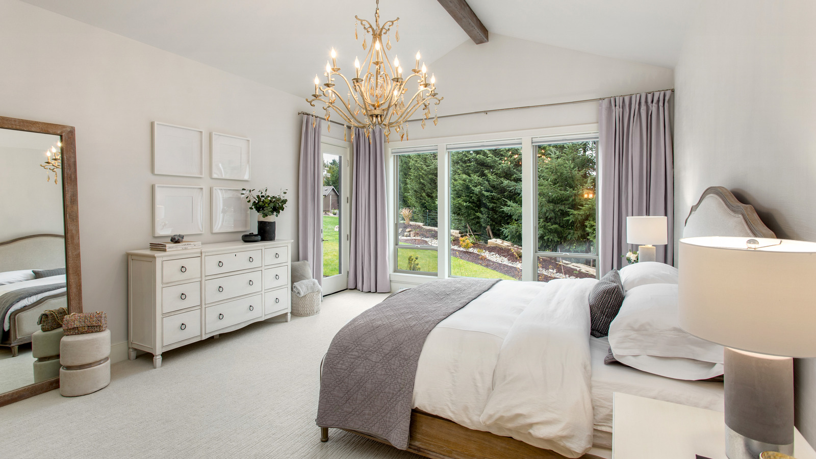 Chandelier above bed cheap
