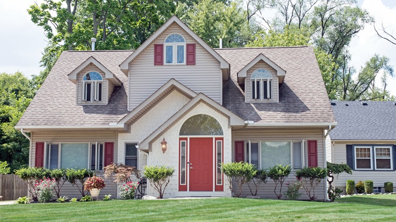 home with matching door and shutters