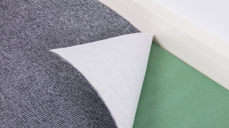 Padding under carpet
