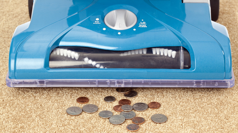 Vacuuming coins 