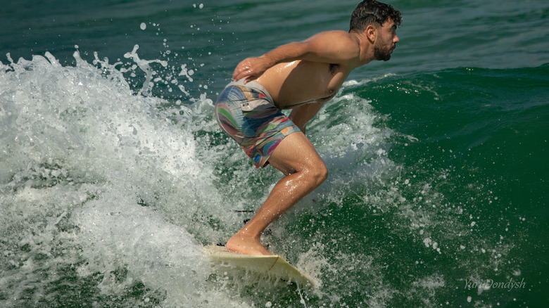 person surfing in the ocean