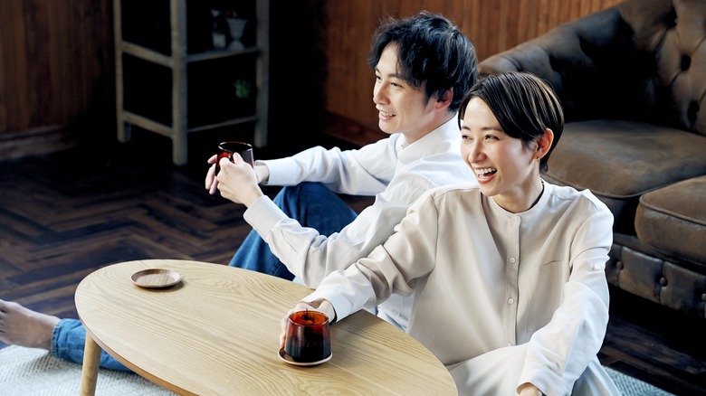 Couple in living room