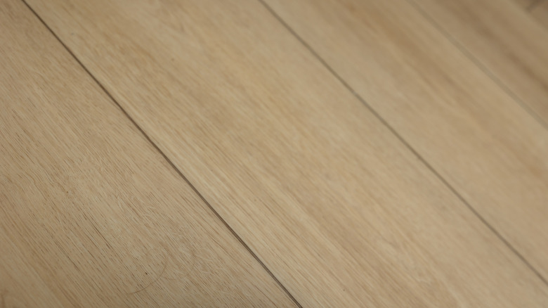 Light-colored luxury vinyl plank flooring