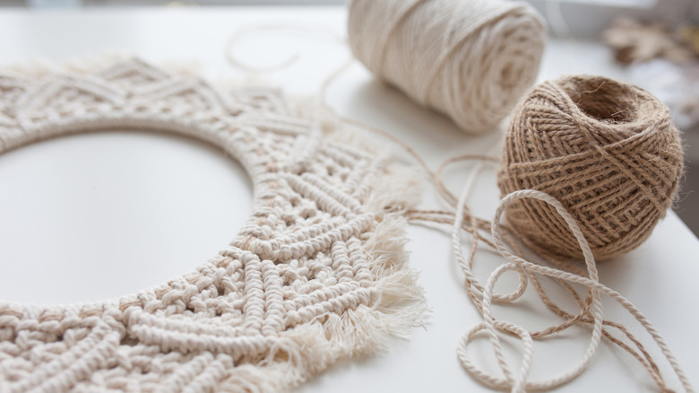 Macramé design and supplies