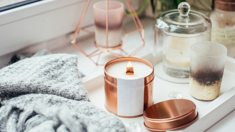 rose gold candle