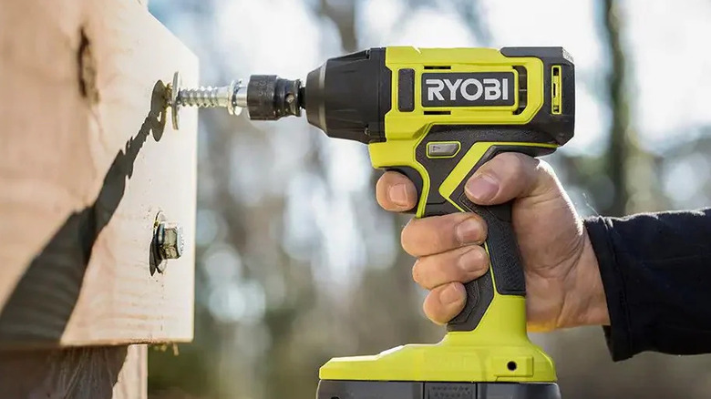 The Ryobi impct wrench used to assemble a deck