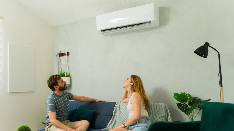 A mini-split heat pump can supply warm air or cool