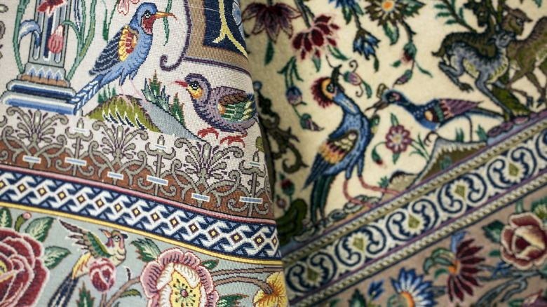 Two rug designs side by side