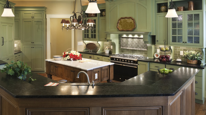 A classic kitchen with soapstone countertops