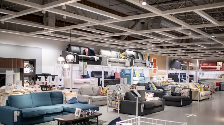 Various seating is on display at IKEA