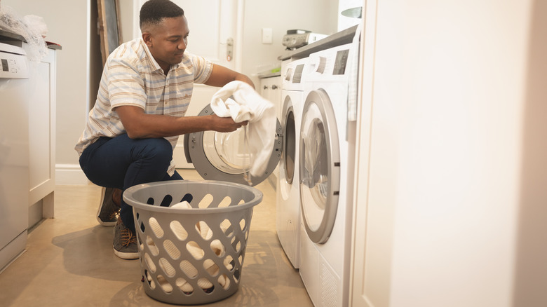 Man doing laundry 