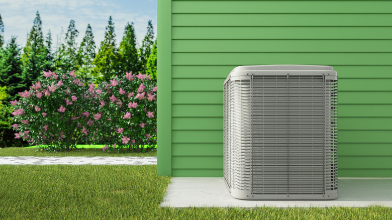air conditioning unit on side of a home