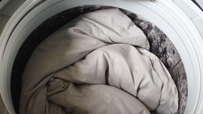 Duvet or comforter inside washer