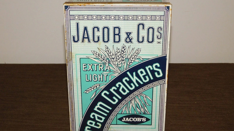 Jacob & Co's graham cracker tin on a table