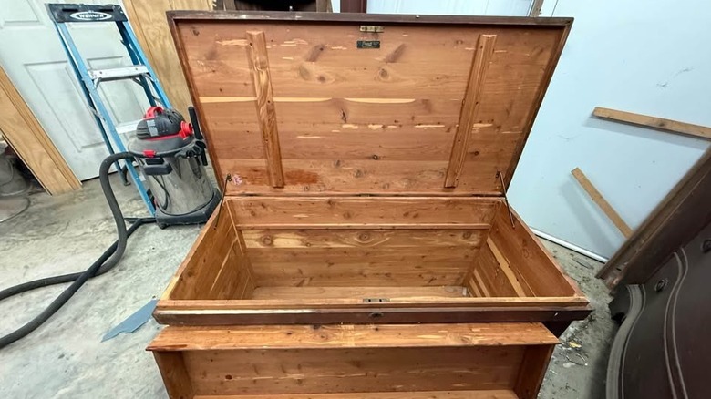 Piedmont Red Cedar Chest Co chest that is open