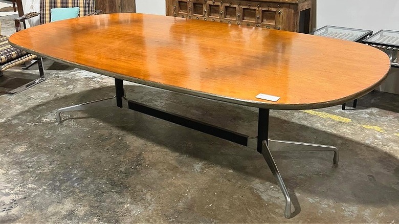 A Herman Miller Eames dining table.
