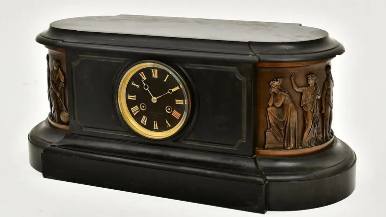 A mid 19th-century mantel clock manufactured by Tiffany & Co. with Neoclassical details
