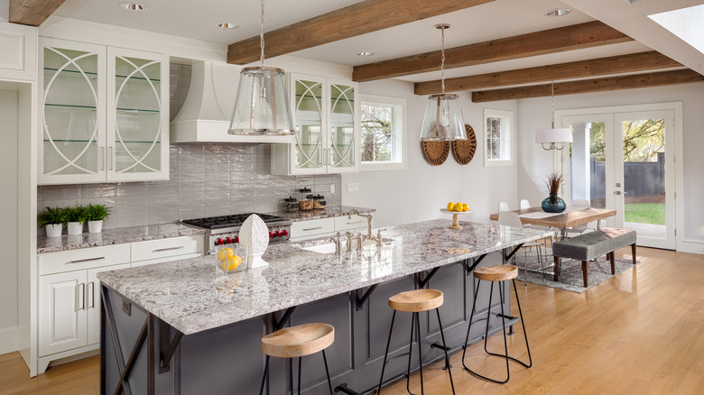 glass cabinets in kitchen