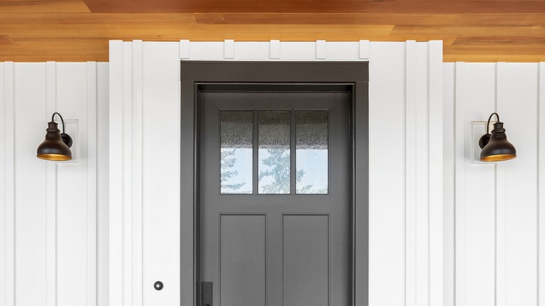 Porch lights next to front door
