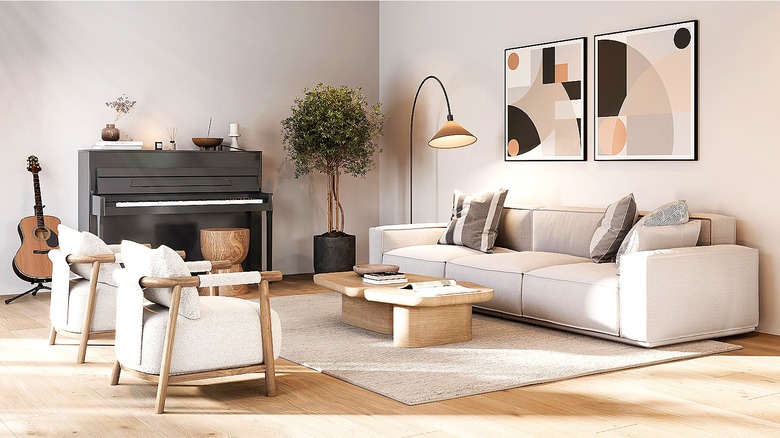 Living room with natural light
