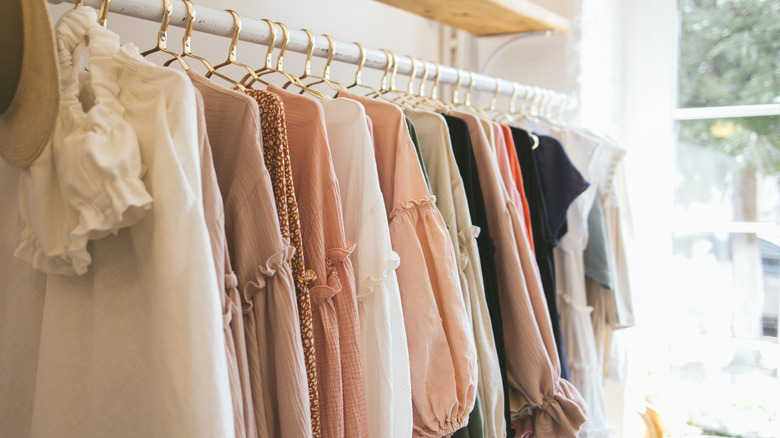 Neatly organized closet
