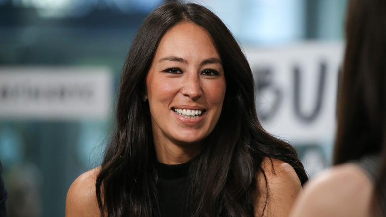 Joanna Gaines smiles during an interview.