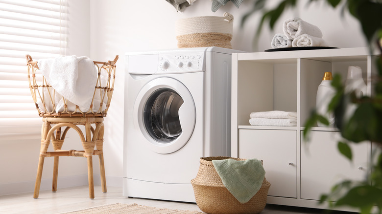 A look inside a laundry room.