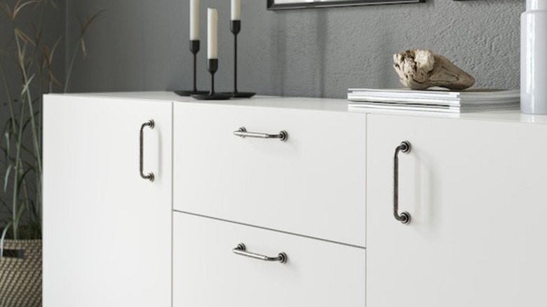 sideboard with vintage styled handles