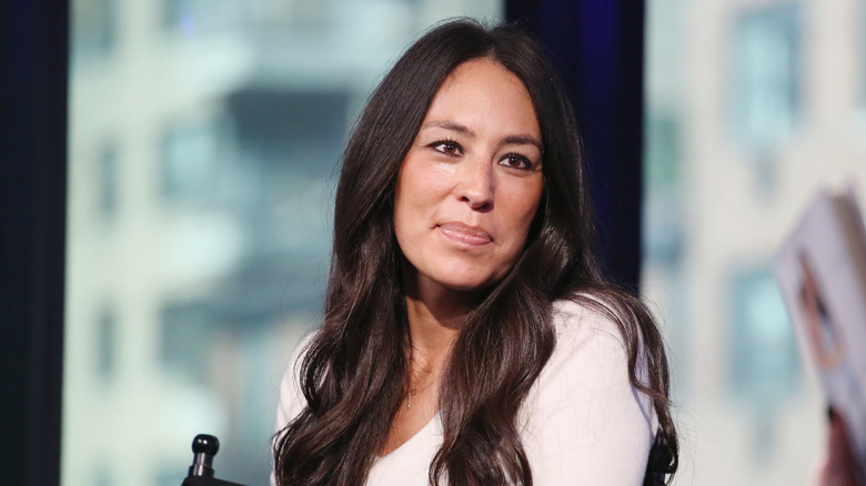 Joanna Gaines speaking at a panel