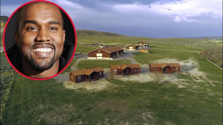 Ye West inset over Wyoming Ranch