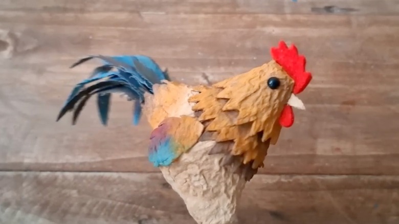egg carton rooster