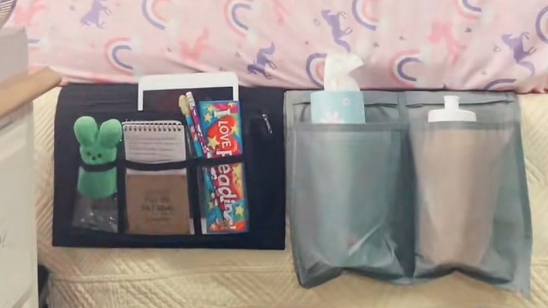 bedside organizer with dish drying mat