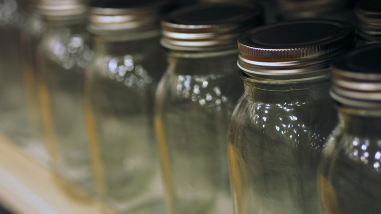 Empty mason jars