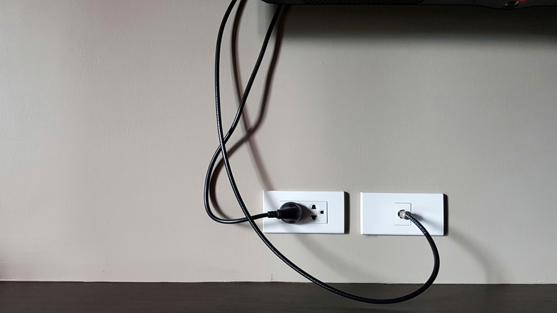 Messy TV wires