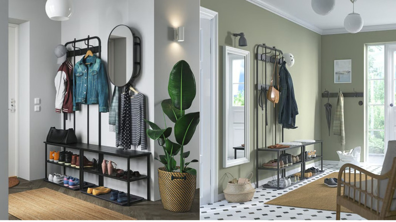 Side by side look at the IKEA Baggmuck shoe rack