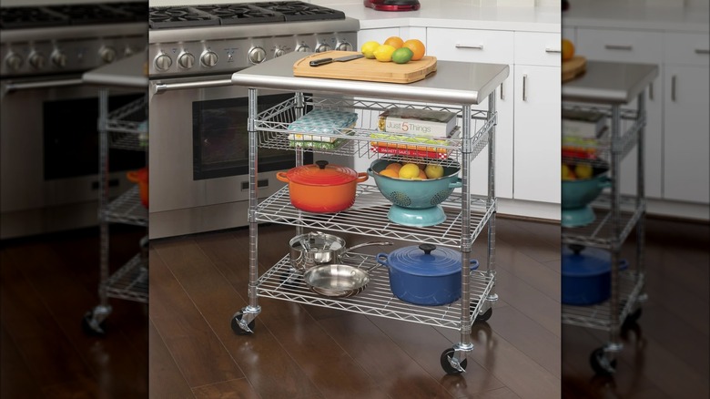 Seville Classics' Stainless Steel Kitchen Cart