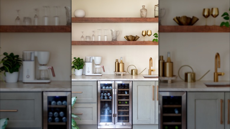 Butler's pantry with wine fridge