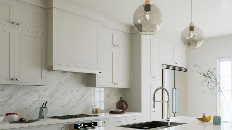 Bright white modern kitchen
