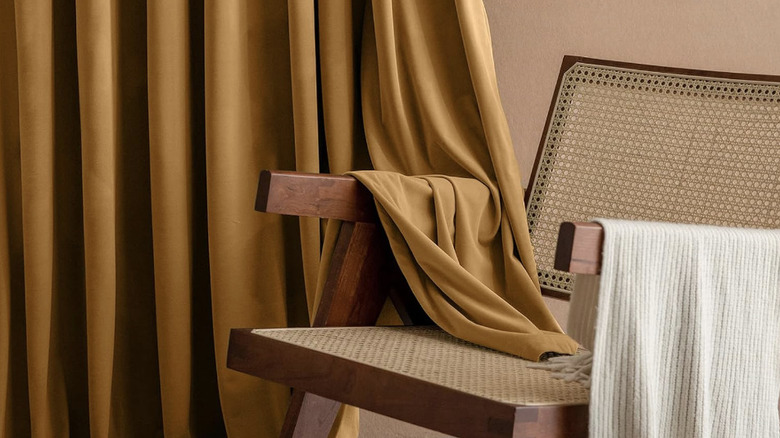 latte-colored blackout curtains