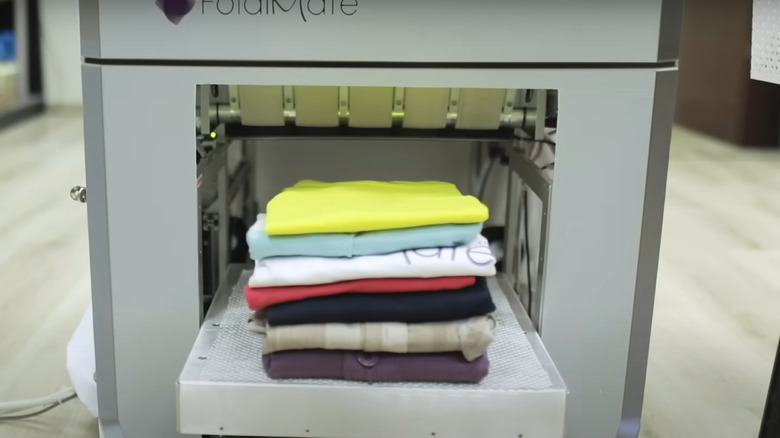 Machine-folded clothes