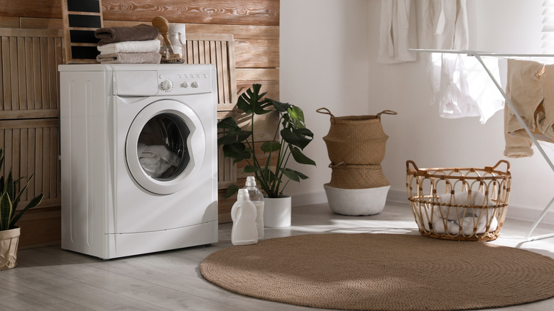 washing machine in a stylish room