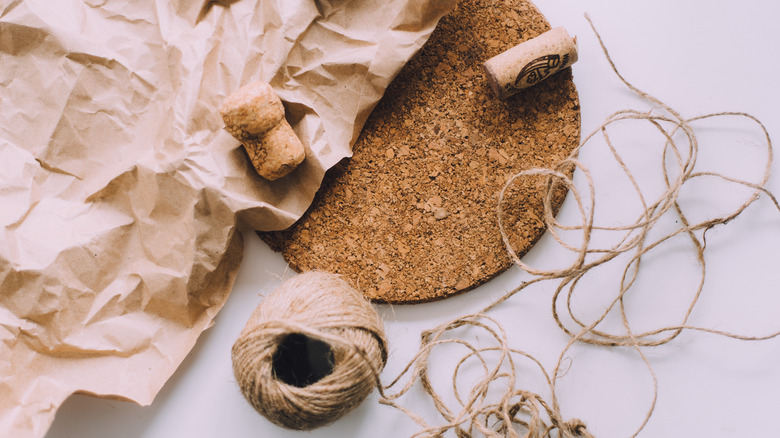Crafting with cork and twine