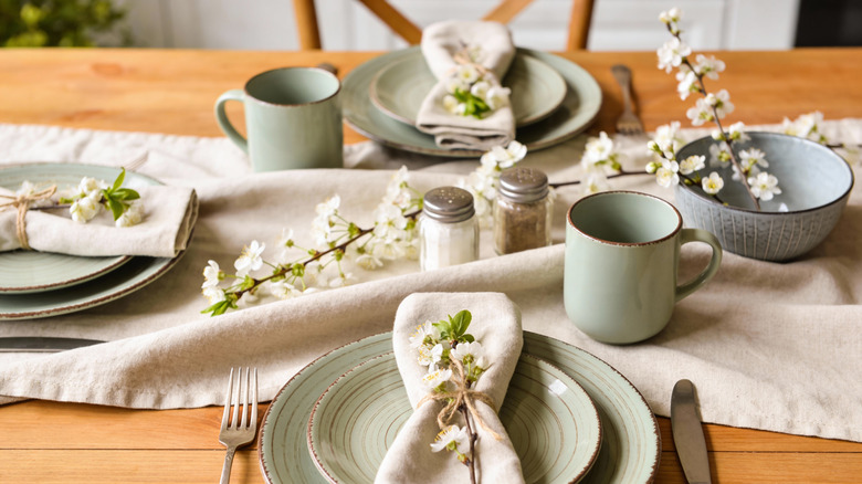linen napkins on a table