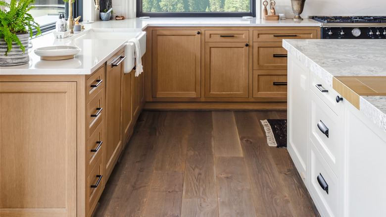 Light wood cabinets
