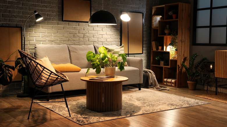 dark living room with too little light