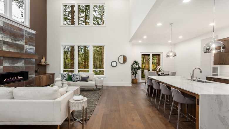 open floor plan living dining area 