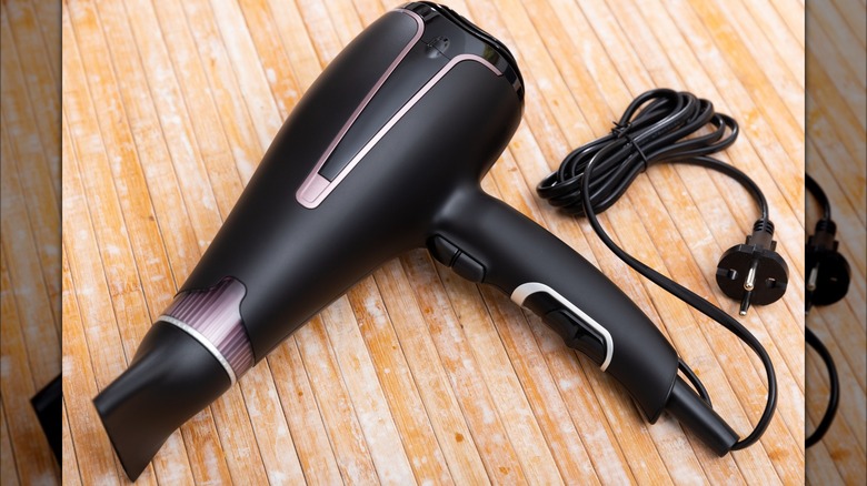 hair dryer on table
