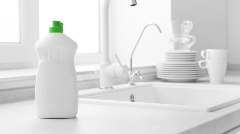 dish soap in kitchen