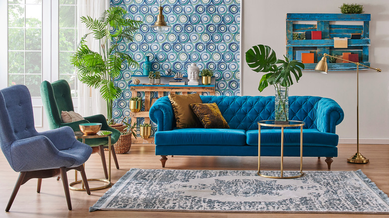 Colorful living room furniture