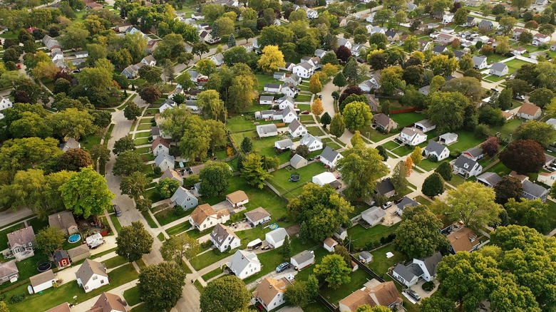 Neighborhood aerial view